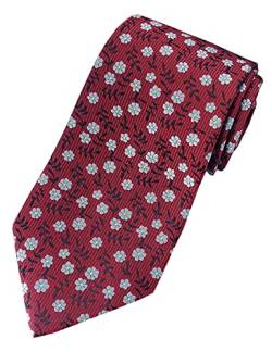 Towergem Extra lange Burgund Florale Krawatte XL 160 cm lange Geschäftsanzug Herren Krawatte von Towergem