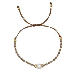 Townshine Bohemian-Strand-Stil, große Perlen, handgefertigt, Perlenarmbänder für Frauen, Ohne Edelstein von Townshine