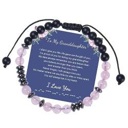 Townshine Morsecode, 6 mm, rosa Kristall, mattierter Stein, Geburtstagsgeschenk, Valentinstagsgeschenk für Frauen, Ohne Edelstein von Townshine
