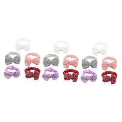 Toyvian 15 Stk Stirnband weiße Stirnbänder baby mädchen hüte Stirnbänder für kleine Mädchen Haarbänder haarschmuck schöne Haarschleifen Neugeborener Nylon-Turban Krawatte Schal Geschenk von Toyvian