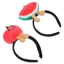 Toyvian 2St Stirnband Wassermelone Kopfschmuck für Obstkostüme Plüsch-Kopf-Bopper hawaii strand haarband tropisches Haarband haarschmuck Lebensmittel Kopfbedeckung Requisiten Damen Plastik von Toyvian