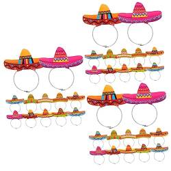 Toyvian 3 Sätze à 12 Stk Stirnband Aus Papier Ornament-stirnband Damenstirnbänder Für Das Haar Fiesta-sombrero-partyhüte Cinco De Mayo-fiesta-party Mexiko-hut Kleidung Fräulein Geschenk von Toyvian