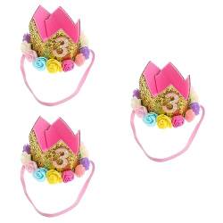 Toyvian 3st Baby-prinzessin Tiara Baby-geburtstags-tiara-hut Partyhüte Für Den Babygeburtstag Stirnbänder Prinzessin Geburtstag Hut Junge Geburtstag Kind Kleine Prinzessin Partyhut von Toyvian