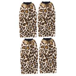 Toyvian Beinwärmer 2 Stücke Stiefel Cm Abdeckungen Wärmer Fuzzy Winter Manschetten Damen Schuhe Beinhülsen Weiche Party Flauschiges Fell Mädchen Geschenk Faux Leopardenstiefel Zoll von Toyvian