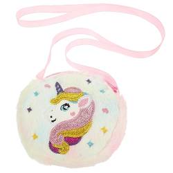 Toyvian Geldbörse Umhängetasche Für Einhorn Handtasche Cross-Body-umhängetasche Tragetasche Einhorn-Handtasche Die Einkaufstasche Einhorn-Tasche Mädchen Plüsch Tier Schultertasche von Toyvian