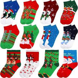 Toyvian Saisonale Feiertags- Weihnachtssocken 12Er- Pack Weihnachtssocken- Geschenkbeutel Novetly- Socken Weihnachtsgeschen für Damen Und Herren von Toyvian