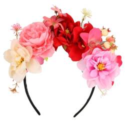 Toyvian Stirnband aus künstlichen Blumen hochzeitshaar schmuck Wedding Hair Accessories Haarschmuck für Frauen Kopfbedeckungen für Damen Haargummi Blumengirlande floraler Kopfschmuck fein von Toyvian