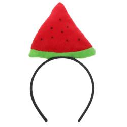 Toyvian Wassermelonen-Stirnband Plüsch-Sommer-Wassermelonen-Haarband Hawaiianischer Kopfschmuck Wassermelonen-Kostüm Kopfbopper Lustiger Hut Obst-Haarreifen Kopfbedeckung Für Frauen Und von Toyvian