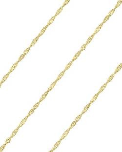 Singapurkette massiv 14 Karat 585 Gelbgold 55cm lang und 1,8mm breit von Tozman & Lenz Edelmetalle und Schmuck