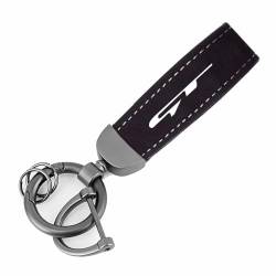 TrUkd Auto Schlüsselanhänger Leder metall Kompatibel mit für Kia Rio Ceed Optima Sportage Picanto Proceed GT GTLine - Geschenk für Männer Frauen Autozubehör,S-A von TrUkd