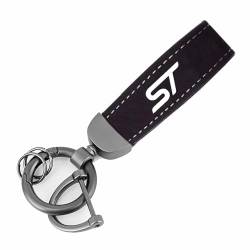 TrUkd Auto Schlüsselanhänger Leder metall Kompatibel mit für ford st LINE stline STLINE-A - Geschenk für Männer Frauen Autozubehör,S-A von TrUkd