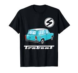 Trabant 1.1 Trabant Logo Trabant Schriftzug Trabi himmelblau T-Shirt von Trabant Trabbi Trabi Pappe DDR Geschenke