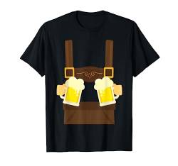 Fake Hosenträger Lederhosen Bayern Bier Trachten T-Shirt von Trachten TShirt Herren Lederhosen Geschenke