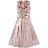 Trachten24.de Dirndl Midi Dirndl Bea rose (2-tlg) Rockteil 60cm von Trachten24.de