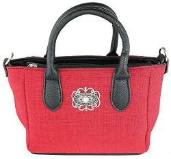 Damen Handtasche Katrina mit Metallapplikation - Rot von Trachtenland
