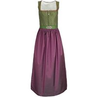 Trachtenmode Hiebaum Dirndl Langes Kleid 'Cersei' Traditionell, Grün Lila 95c von Trachtenmode Hiebaum