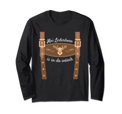 Mei Lederhosn Is In Da Wäsch Lederhose Ersatz Lederhosn Langarmshirt von Trachtenshirt Dirndl Ersatz Shirt Bayrische Tracht