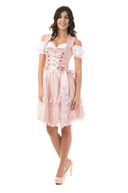 Trachtl.de Dirndl Trachtenkleid Damen Nicole IN ROSA 3.TLG 38 von Trachtl.de