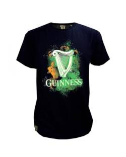 Schwarzes Guinness T-Shirt aus Premium Baumwolle mit Harfe von Traditional Craft