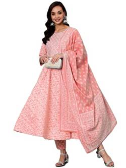 Traditional Jaipur 3-teiliges Kleid aus Baumwollgewebe für Damen mit bedruckter Dupatta (Large) von Traditional Jaipur