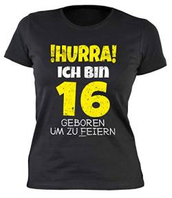 16. Geburtstag Mädchen T-Shirt - Leiberl 16 Jahre Geschenk zum 16 Geburtstag Tochter Gr: L von Träumeland