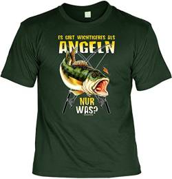 Angler T-Shirt lustiger Angel Zubehör für den Hobby Angler - der Angler - Papa Geschenk Geburtstagsgeschenk Geschenkidee Weihnachten Freizeit (XL, Nur was) von Träumeland