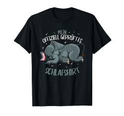 Schlafanzug Mein Offiziell Geprüftes Schlafshirt Elefant T-Shirt von Träumender Elefant persönliches Schlafshirt Outfit