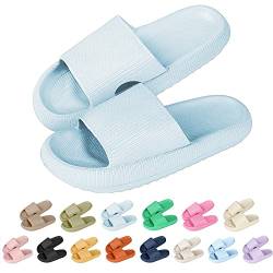 Trafagala Hausschuhe Damen Herren Airfoot Cloud Schlappen Cozy Slides Sommer Wolkenschuhe Bequeme Rutschfeste Badelatschen Badeschlappen FüR Langes Stehen Sandalen Plateau von Trafagala