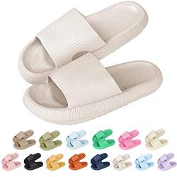 Trafagala Hausschuhe Damen Herren Airfoot Cloud Schlappen Cozy Slides Sommer Wolkenschuhe Bequeme Rutschfeste Badelatschen Badeschlappen FüR Langes Stehen Sandalen Plateau von Trafagala