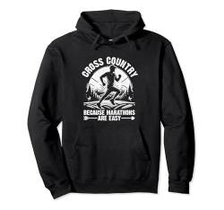 Lustiger XC-Cross-Country-Läufer Papa Track Father Pullover Hoodie von Trail Calls Long Distance Runner Retro Vintage
