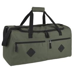 61 cm 55 Liter Multi Pocket Duffle Taschen für Männer & Frauen für Reisen, das Fitnessstudio und als Sportgerätetasche/Organizer, grün / schwarz, 24”L x 12”W x 11.5”H, Seesack von Trail maker