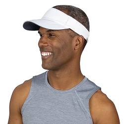 TrailHeads Visor Cap Herren – Sonnenvisier zum Laufen, Golf und Tennis - Recycelt - Weiß von TrailHeads