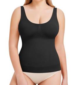 TrainingGirl Damen Kompressions-Tank-Tops, Shapewear, Schwarz, 46 von TrainingGirl