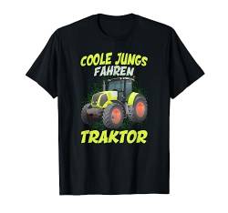 coole Jungs fahren Traktor Landwirtschaft Trecker Biobauer T-Shirt von Traktor Bauer Evolution Landwirt Gülle Mann Jungs