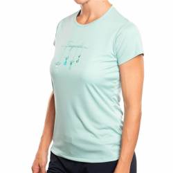 T-Shirt Trangoworld Zalabi Aquamarin - Damen Kurzarm-T-Shirt für aktive Outdoor-Aktivitäten - XL von Trangoworld