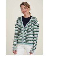 Tranquillo Strickjacke Damen Leichte STRICKJACKE aqua Aus Biobaumwolle mit Knöpfleiste von Tranquillo