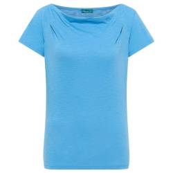Tranquillo - Women's Jersey-Shirt mit Wasserfallausschnitt - T-Shirt Gr S blau von Tranquillo