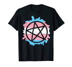 Pentagram Transgender Trans Pride Flag Transsexual Wicca T-Shirt von Transgender Shirts Transsexual LGBT Trans Gifts
