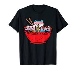 Ramen Cats Transgender Trans Pride Flag Japanese Noodle Food T-Shirt von Transgender Shirts Transsexual LGBT Trans Gifts