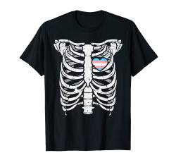 Ribcage Transgender Heart Transsexual Trans Pride Flag LGBT T-Shirt von Transgender Shirts Transsexual LGBT Trans Gifts