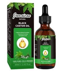 Jamaikanisches schwarzes Rizinusöl,100% natürliches jamaikanisches schwarzes Rizinusöl,60 ml ätherisches Haarpflegeöl pflegt Haar,Kopfhaut und Haut,kann von Männern und Frauen verwendet werden (1) von Transplant