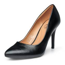 Trary Damen High Heel Kleid Pump Spitze Zehenschuh Klassisch Büro Special Dressy Casual, Schwarz, 40.5 EU von Trary