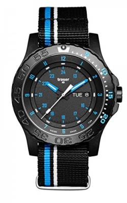 Traser H3 Watches Blue Infinity Textil schwarz-blau 105545 von Traser