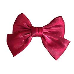 Bowknot Haarspangen Rote Schleife Clip Seidige Satinbandschleifen Craft Bows Große Haarschleifen-Clips für Damen und Mädchen (M) von Traumzimmer