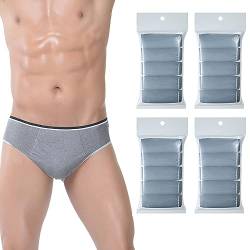 Travelcare 20 Packungen Herren-Baumwoll-Einweg-Slips(Grau,L) von Travelcare