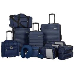 Travelers Club 14-teiliges Riddock Gepäck- und Reisezubehör-Set, Marineblau, 14-Piece Set, Riddock Gepäck- und Reisezubehör-Set, 14-teilig von Travelers Club