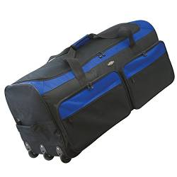 Travelers Club Asgard Reisetasche mit 3 Rädern, 91,4 cm, Blau, 36-Inch, Platzsparendes 91,4 cm dreifach faltbares 3-Rad-Schließfach von Travelers Club