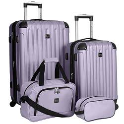 Travelers Club Midtown Hardside Reisegepäck-Set, 4-teilig, Flieder, 4-Piece Set, Midtown Hardside Reisegepäck-Set, 4-teilig von Travelers Club