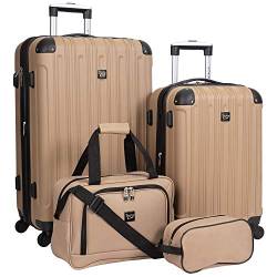 Travelers Club Midtown Hardside Reisegepäck-Set, 4-teilig, Hellbraun, 4-Piece Set, Midtown Hardside Reisegepäck-Set, 4-teilig von Travelers Club