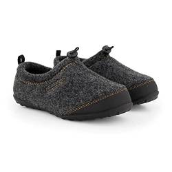 Travelin' Männer Back-Home Men Home slipper Home Filt/Wolle warm latschen - Grau 46 von Travelin'